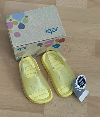 Toddler Igor Jelly Shoes Sandals Yellow - Size 21 UK Infant 4 • £12.99