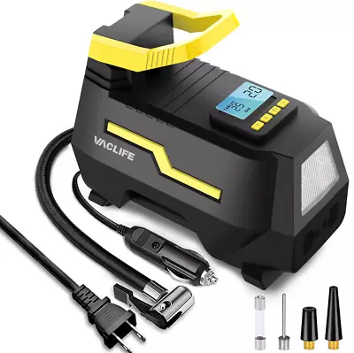 166 AC/DC 2-in-1 Tire Inflator - Portable Air Compressor Air Pump For Car Tires • $26.99