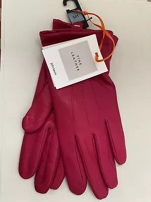 New With Tags John Lewis Pink Leather Gloves Size S/M • £10