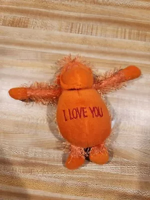 Orange Monkey  I Love You  Valentines Day Plush Stuffed Animal • $9.99