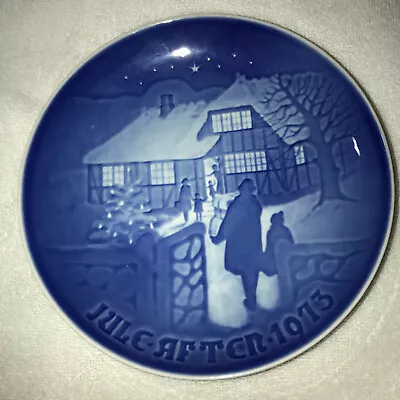 BING & GRONDAHL 1973 B&G Blue Christmas Plate 7  Decorative Collector PERFECT • $8.95