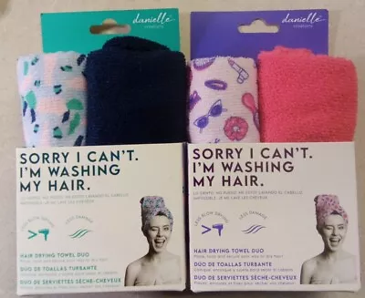 Danielle Creations Hair Drying Microfiber Turban Towel Duo. Lot Of 2. • $16.50