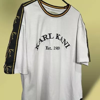 Karl Kani Embroidered Boxy T Shirt Hip Hop Urban Streetwear Size XL Embroidered • £22.99