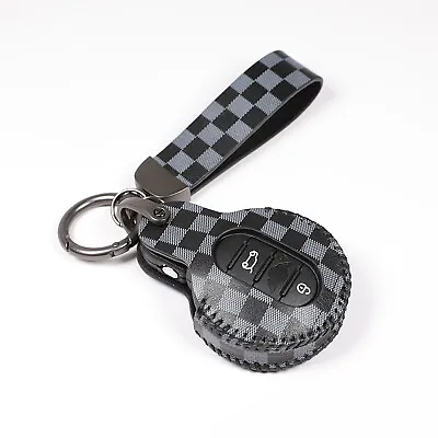 Black Leather For Mini Cooper Countryman Clubman 3 4 Buttons Key Fob Case Cover • $12
