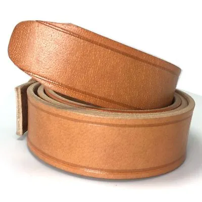 Genuine Real Leather Belt Strap Men Work Blank Cow Hide DIY 38mm 110-160cm Brown • £19.74