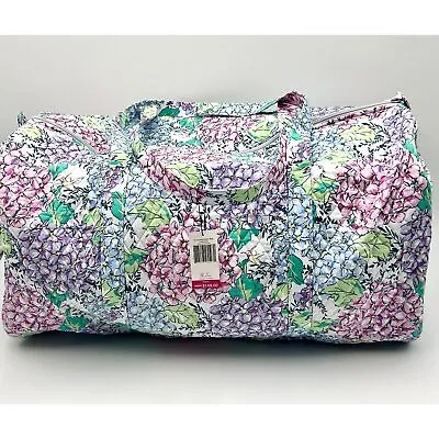 Vera Bradley XL Traveler Duffel Bag Happy Hydrangeas NWT $149 • $114.99
