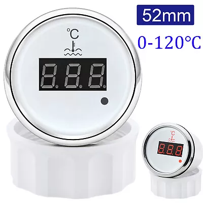 52mm Digital Water Temperature Gauge 0-120℃ With Alarm For Car Boat Motorcycle • $18.80
