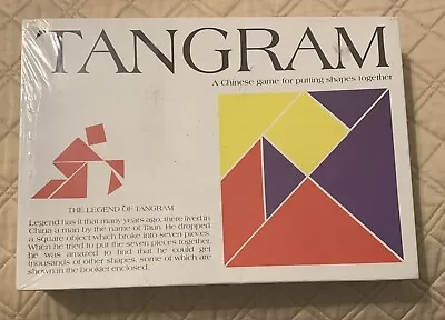 Vintage Tangram Fun & Educational Brain Teaser Puzzle Game By Creative Toys NIP • $12
