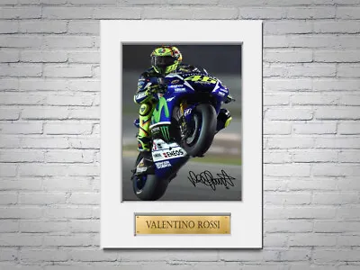 Valentino Rossi MotoGP A4 Printed Signed Photo Display Mount • £8.99