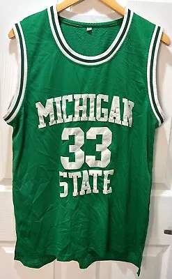 Magic Johnson #33 Michigan State Spartans Green Basketball Jersey Size Large • $60