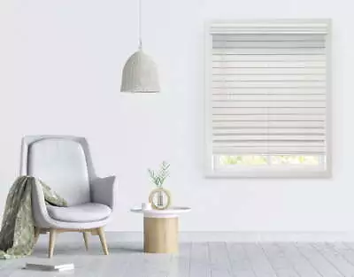 2.5  Cordless Faux Wood Blinds White • $24.11