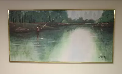 LARGE Vintage Mid Century Modern Lee Reynolds Vanguard Studios Framed Painting • $1200