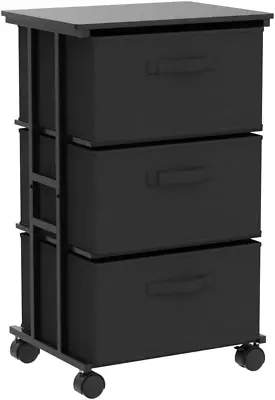 Dresser Storage With 3 Drawers Fabric Dresser Tower Vertical Storage Unit For  • £56.85