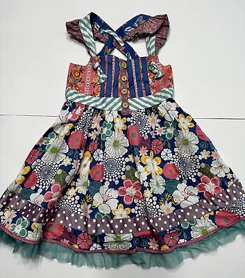 Matilda Jane Once Upon A Time Loveliest Garden Knot Dress Size 4 • $21.99