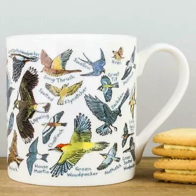 British Birds Mug McLaggan Picturemaps Bird Watcher Bone China 350ml Coffee Cup • £16.50