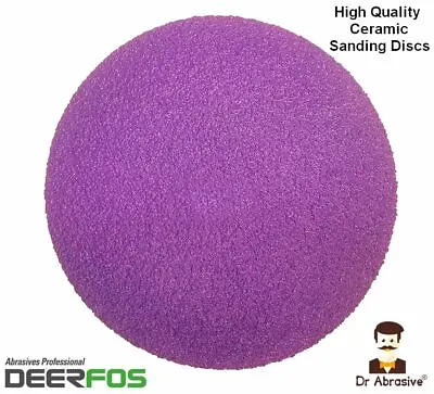 125mm Ceramic Sanding Discs 5in Sandpaper Plain Pads For Hard Wood Steel Metal • £4.99