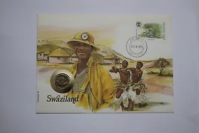 $19.54 • Buy 🧭 Swaziland 5 Cents 1986 Coin Cover B53 #548