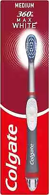 Colgate 360 Max White Sonic Power Medium Toothbrush Whitening Toothbrush With M • £5.50