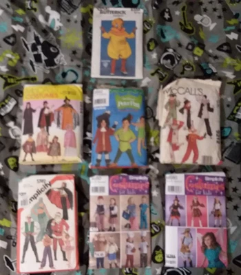 $27.99 • Buy Vintage Children's Costume Halloween Costume Sewing Patterns Lot Of 7