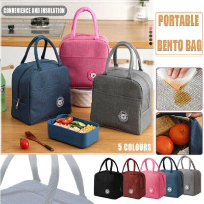 $13.45 • Buy Lunch Bag Insulated Thermal Cool Food Storage Bag Box Carry Tote For Adults Kids