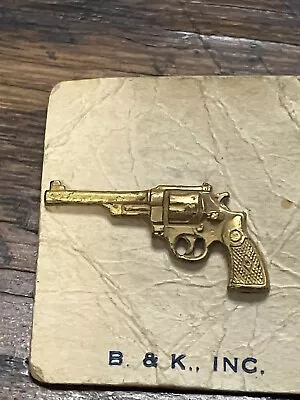 Vintage Revolver Pin—Screw Back On Card • $9.99