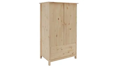 £139.99 • Buy Scandinavia 2 Door 1 Drawer Wardrobe - Pine