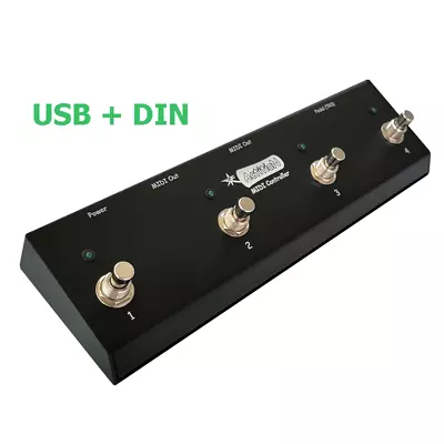 ActitioN 4 Button Universal USB+DIN Programmable MIDI Foot Controller Footswitch • $89