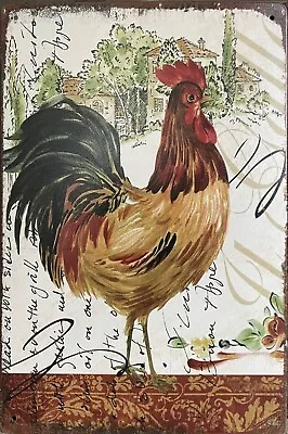 Rooster Metal Wall Sign 12  X 8  • $14.99