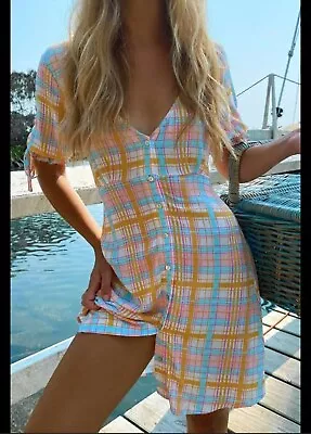 $89.99 • Buy Arnhem Rafa Mini Dress In Tutti Fruitti Size 14