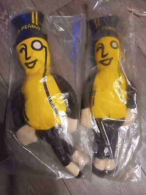 Vintage Planters Mr. Peanut Stuffed Plush Toy Doll Advertising Lot Of 2  • $49