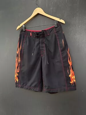 Oakley Vintage Flame Skull Swim Shorts Size 28 Rare • $85