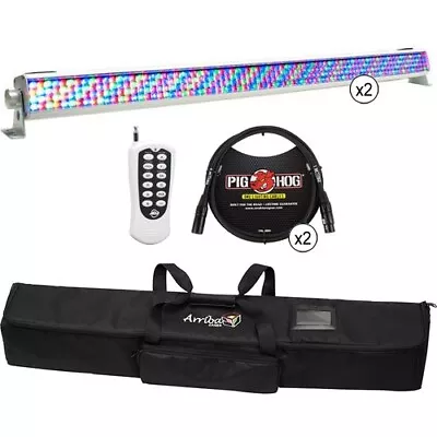 American DJ 2 X White Mega Bar RGBA With Remote Cable And Bag Kit • $340