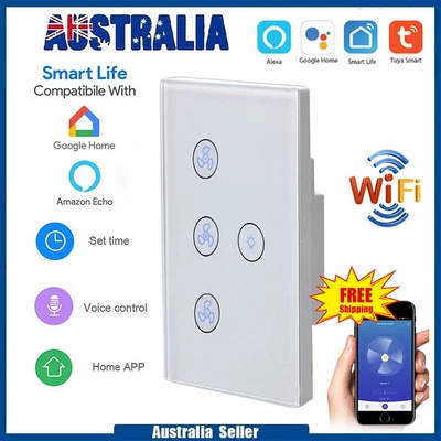 $35.99 • Buy Smart Wifi Touch Ceiling Fan Wall Light Switch Panel For Alexa Google Home NEW
