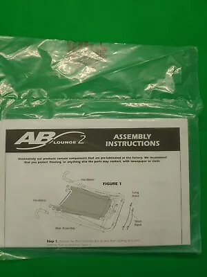 Ab Lounge 2 Assembly Instructionsowners Manual & Workout Video Dvd New Sealed • $24.95