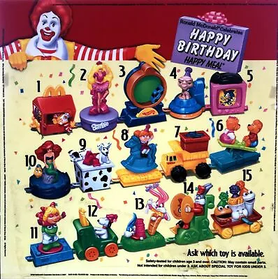 1994 Mcdonalds Happy Birthday Happy Meal Train - U - Pick • $5.99