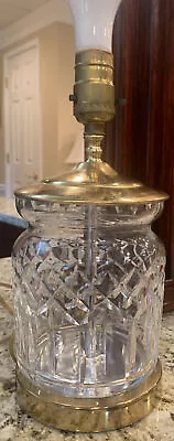Waterford LISMORE  Biscuits Jar Electric Lamp Without Shade 11 Inch • $75.99