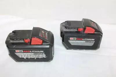 Milwaukee 48-11-1812 18Volt High Output Li-Ion HD 12.0Ah Battery Pack - Lot Of 2 • $218.95