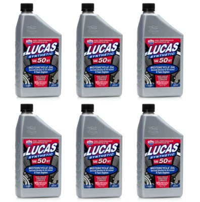 $80.99 • Buy Lucas Oil Synthetic 50w V-twin Motorcycle Engine 10765 (6 Qt) Made In Usa