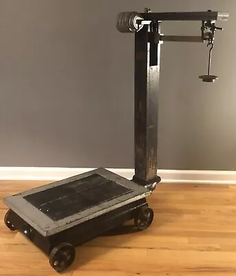 Antique Industrial Simplex Platform Scale - With Counterweights • $140