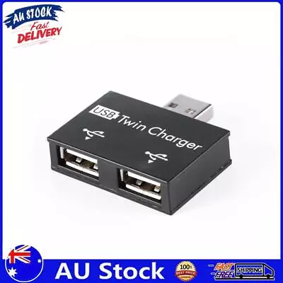 AU USB2.0 Male To Twin Charger Dual 2 Port USB Splitter Hub Adapter Converter • $7.59