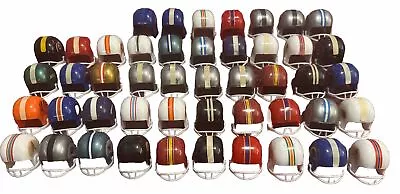 Vintage NFL Football Miniature Plastic Helmets Lot Of 47 With Bears Figurine • $22.49