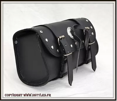 Fork Saddlebag Leather   Rec. Nail & Concho   (Custom Virago Intruder Shadow) • $55.66