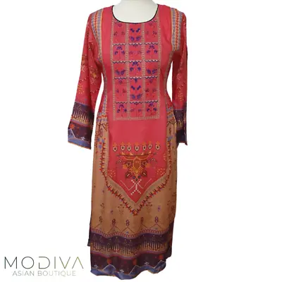 Indian Pakistani Women's Cotton Suit Dress Stitched Salwar Kameez Ready To Wear • £9.99