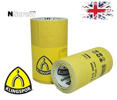 £7.29 • Buy Sanding Rolls 115mm X 4.5m P40-P180 Klingspor Sandpaper Roll