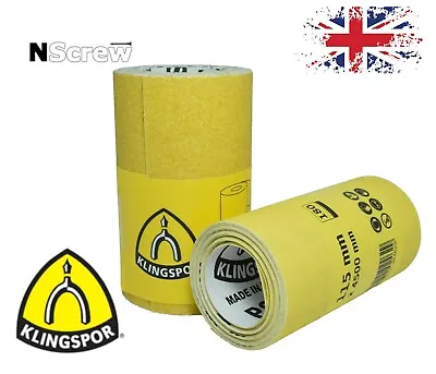 Sanding Rolls 115mm X 4.5m P40-P180 Klingspor Sandpaper Roll • £7.29