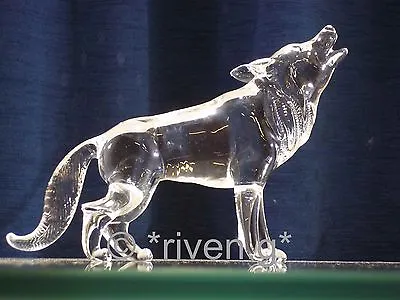 WOLF Figurine@CRYSTAL Glass BEAST@UNIQUE Collectable Gift@Wild DOG Family@WOLVES • $42.57