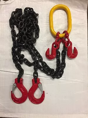 Double (2) Leg Lifting Chain Sling 2.12T Safe Load 2 Mtr EWL • £59.95