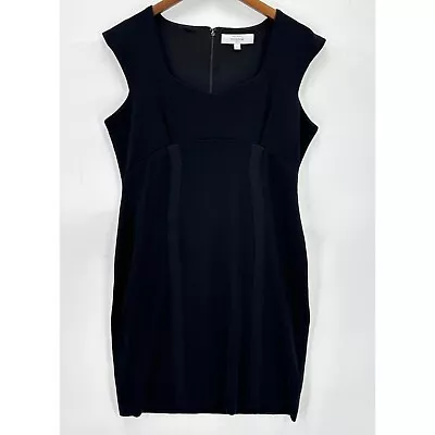 Exclusively Misook Dress Womens Shieath Cap Sleeve Knee Length Lined Black P L • $24.49