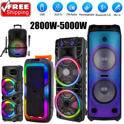Portable Bluetooth Speaker Sub Woofer Heavy Bass Stereo Sound Party System Lot • $237.99