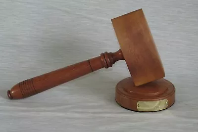 £39.99 • Buy ACACIA GAVEL And BLOCK TRADITIONAL MASONIC GAVEL MESSAGE / NAME ENGRAVED